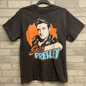 Elvis Presley Graphic Tee Grey, Orange, Blue Size L